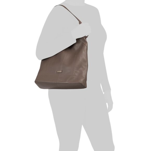 LODIS Black Leather Hobo With Card Case - Picture 2 of 2